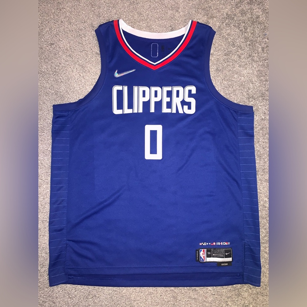 RUSSELL WESTBROOK LA CLIPPERS JERSEY NIKE 75th Anniversary RARE XXL BLUE NWOT